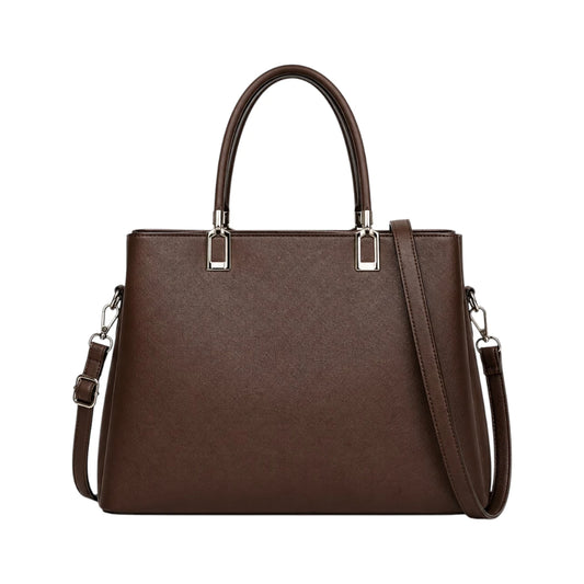 Bagnova Classic Textured Women’s Satchel Handbag – Brown
