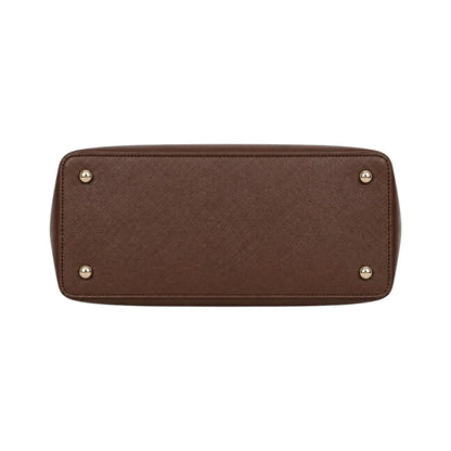 Bagnova Classic Textured Women’s Satchel Handbag – Brown