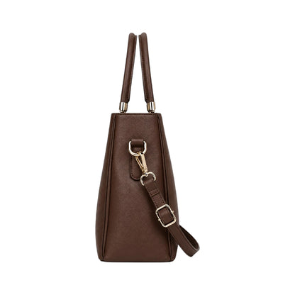 Bagnova Classic Textured Women’s Satchel Handbag – Brown
