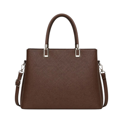Bagnova Classic Textured Women’s Satchel Handbag – Brown