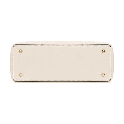 Bagnova Cream Elegant Structured Faux Leather Women’s Satchel Handbag