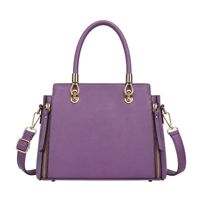 Bagnova Purple Structured Faux Leather Women’s Satchel Handbag