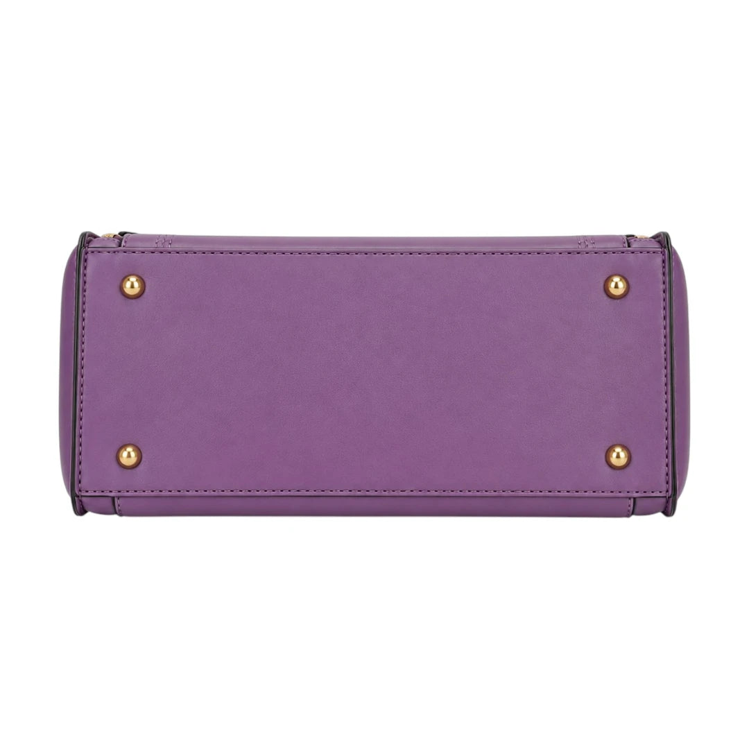 Bagnova Purple Structured Faux Leather Women’s Satchel Handbag