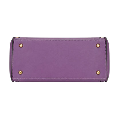 Bagnova Purple Structured Faux Leather Women’s Satchel Handbag